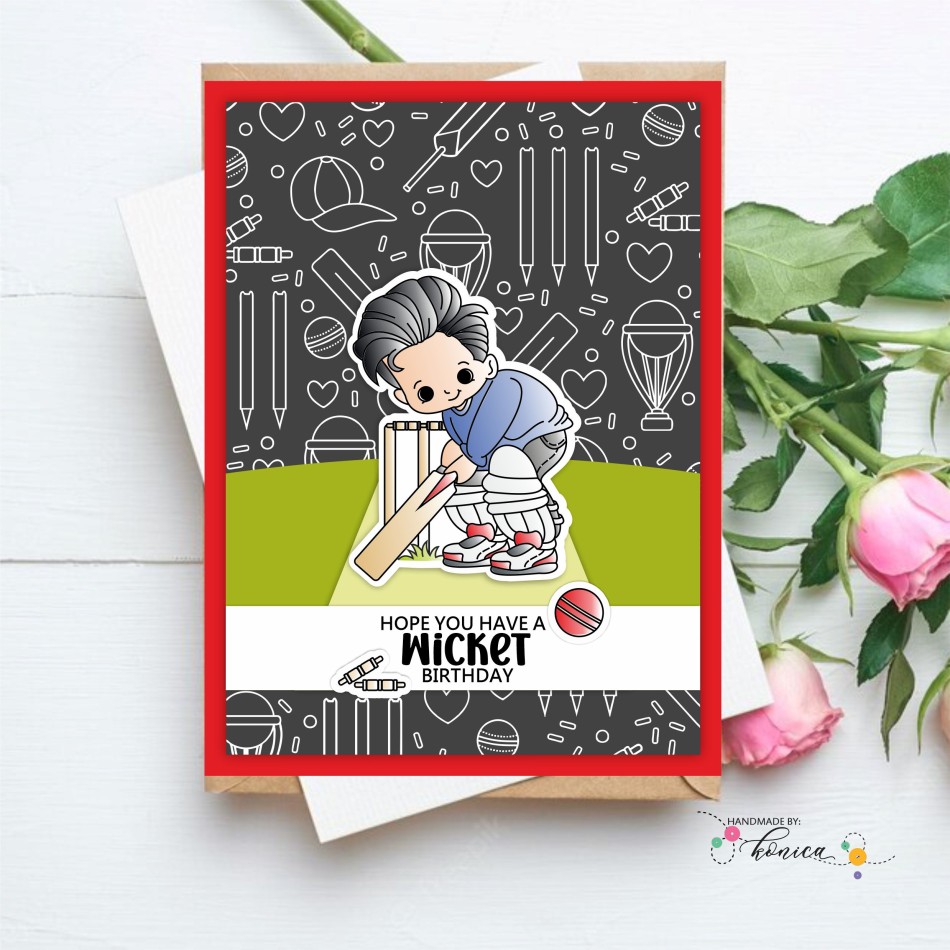 Craftyscrappers Stamps- CRICKET BACKGROUND