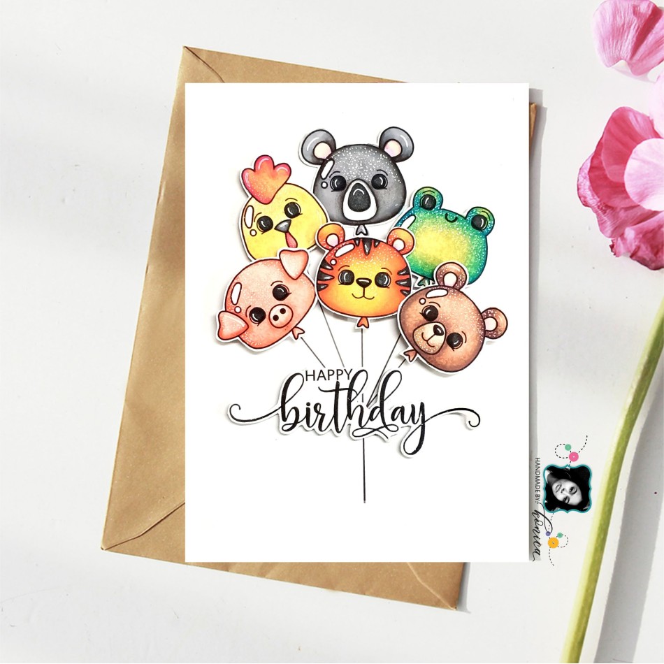 Craftyscrappers Stamps- WILD PARTY BALOONS