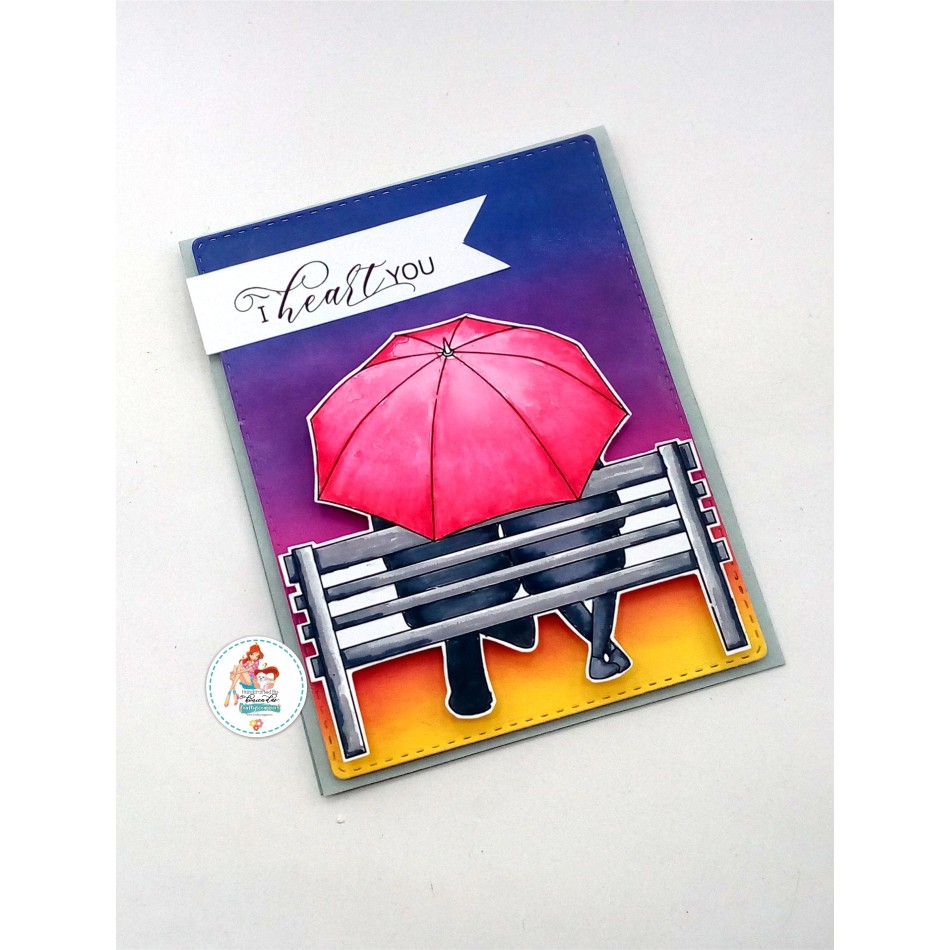 Craftyscrappers Stamps- LOVE RAIN