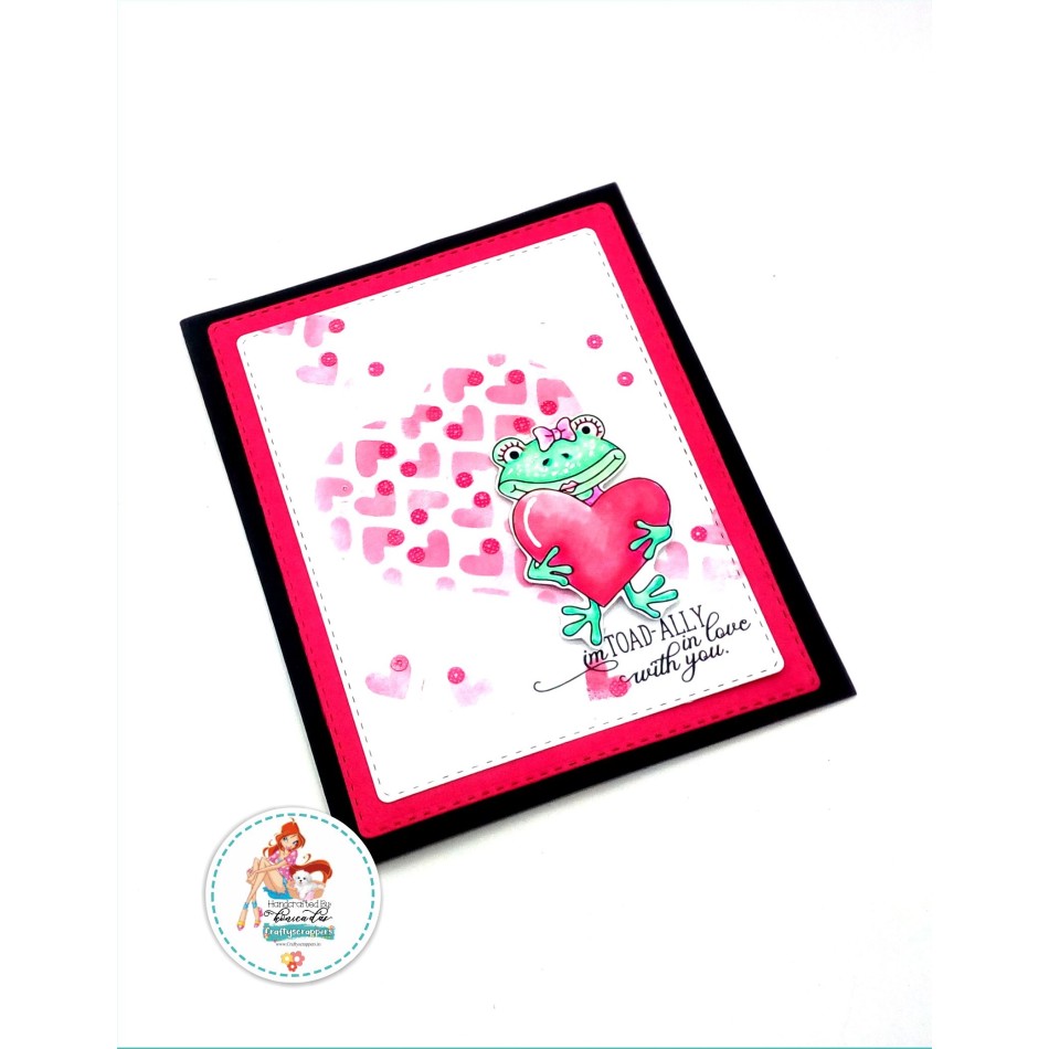 Craftyscrappers Stamps- HOPPY VALENTINE'S DAY