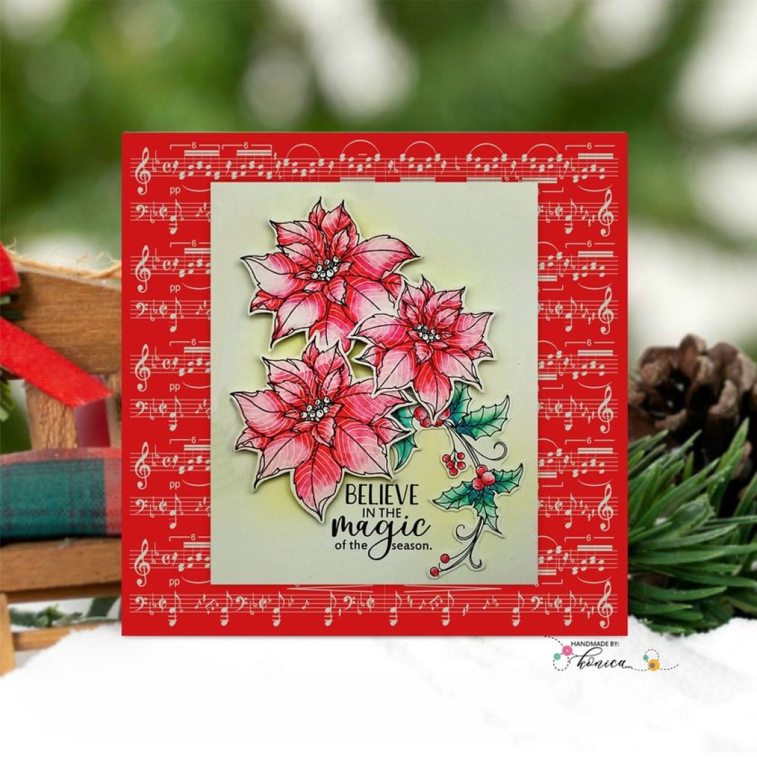 Craftyscrappers Stamps- POINSETTIAS