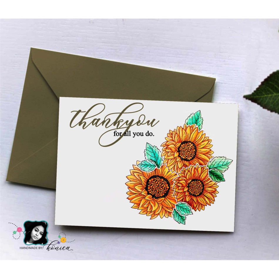 Craftyscrappers Stamps- BEAUTIFUL SUNFLOWERS